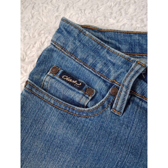 Clash jeans embroided ankle girl Blue jeans  Size 0 - Picture 8 of 10